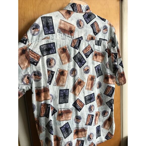 Preswick & Moore Vintage Men’s L Short Sleeve Button Down Cotton Blend Shirt - Picture 13 of 16